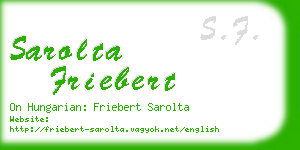 sarolta friebert business card